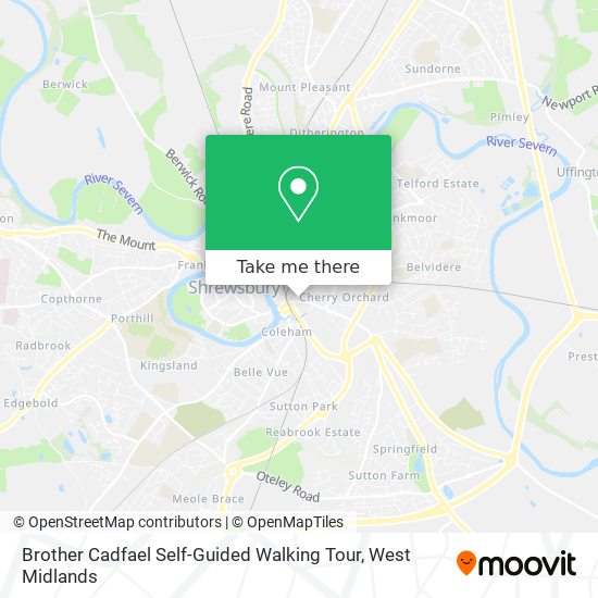 Brother Cadfael Self-Guided Walking Tour map