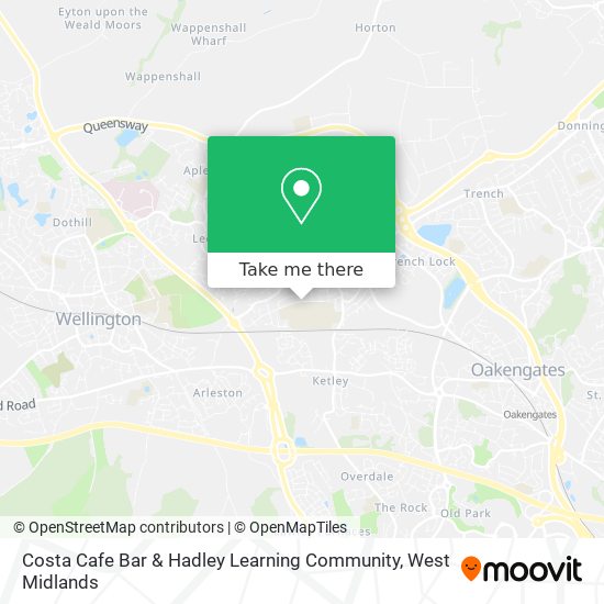 Costa Cafe Bar & Hadley Learning Community map