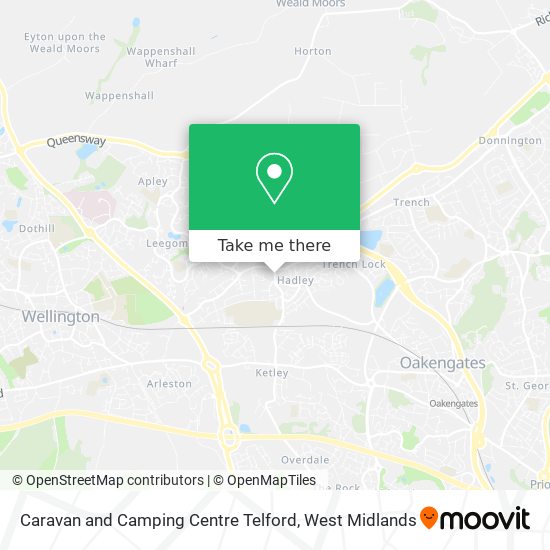 Caravan and Camping Centre Telford map