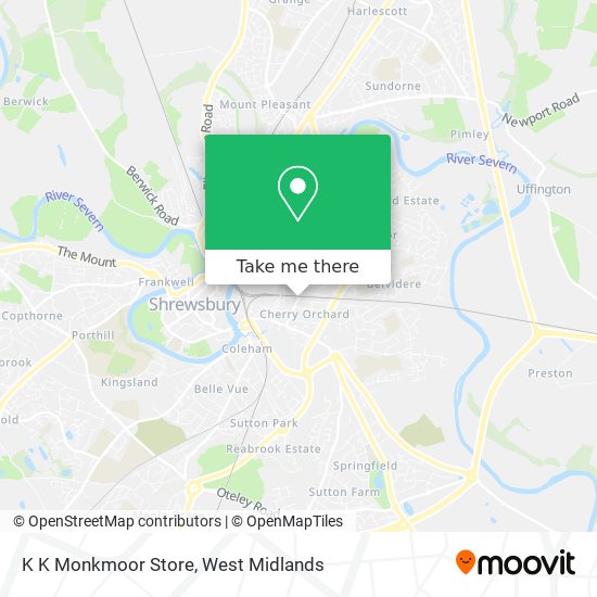 K K Monkmoor Store map