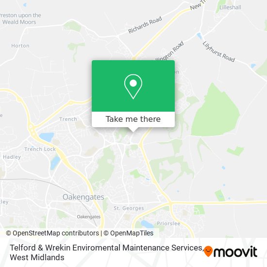Telford & Wrekin Enviromental Maintenance Services map