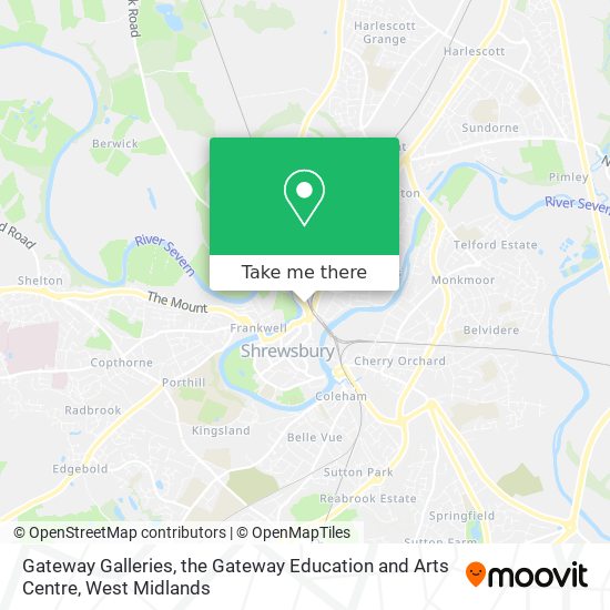 Gateway Galleries, the Gateway Education and Arts Centre map