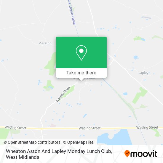 Wheaton Aston And Lapley Monday Lunch Club map