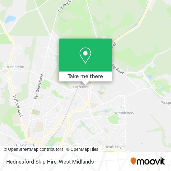 Hednesford Skip Hire map