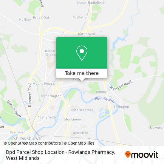 Dpd Parcel Shop Location - Rowlands Pharmacy map