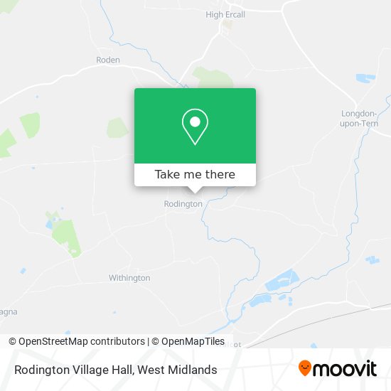 Rodington Village Hall map