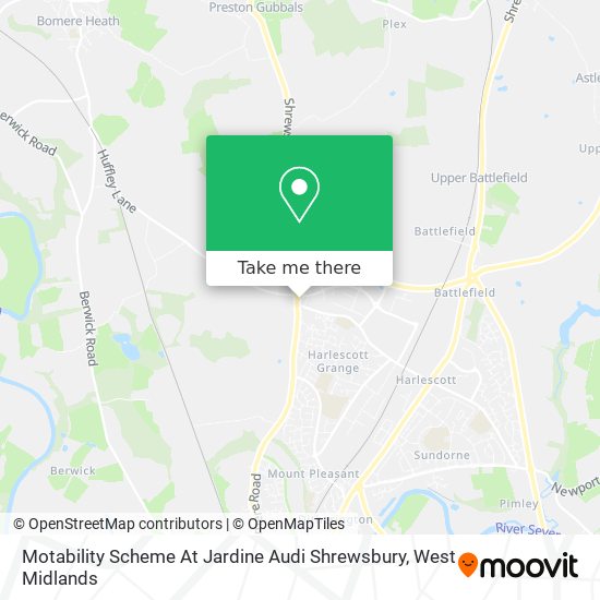 Motability Scheme At Jardine Audi Shrewsbury map