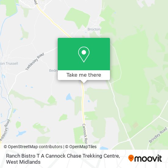 Ranch Bistro T A Cannock Chase Trekking Centre map