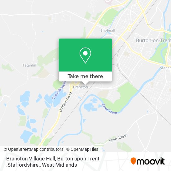 Branston Village Hall, Burton upon Trent .Staffordshire. map