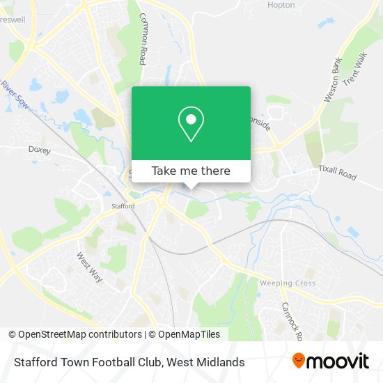 Stafford Town Football Club map