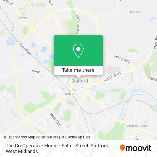 The Co-Operative Florist - Salter Street, Stafford map