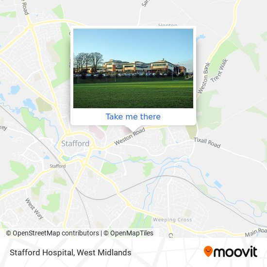 Stafford Hospital map