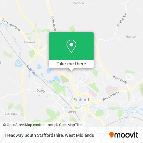 Headway South Staffordshire map