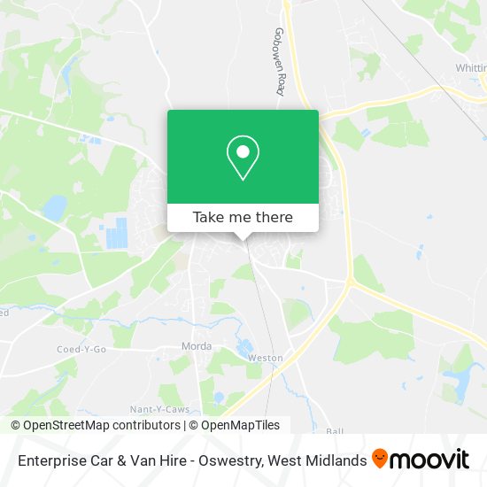 Enterprise Car & Van Hire - Oswestry map