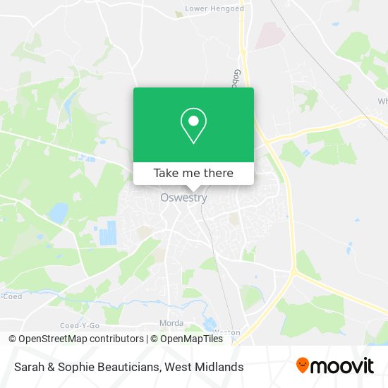 Sarah & Sophie Beauticians map