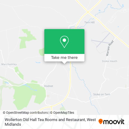 Wollerton Old Hall Tea Rooms and Restaurant map