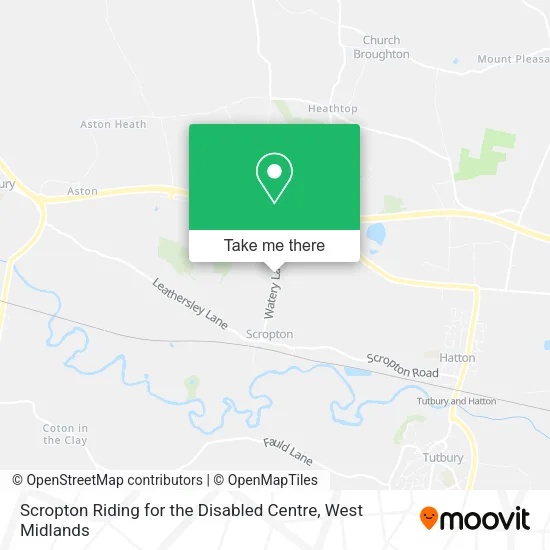 Scropton Riding for the Disabled Centre map