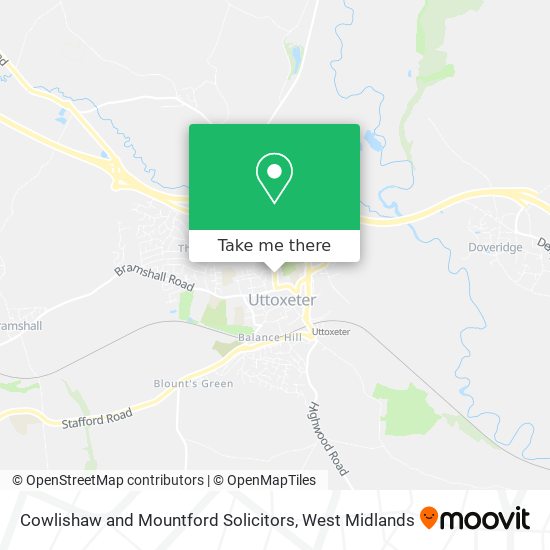 Cowlishaw and Mountford Solicitors map