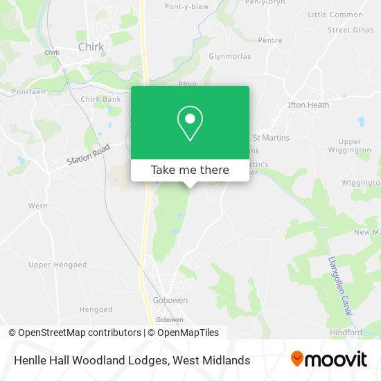 Henlle Hall Woodland Lodges map