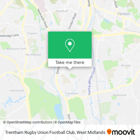 Trentham Rugby Union Football Club map