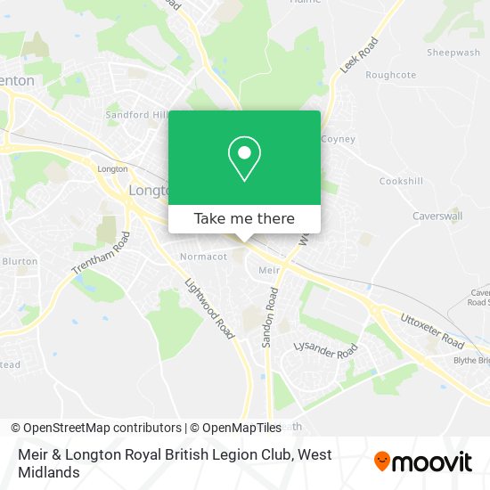 Meir & Longton Royal British Legion Club map