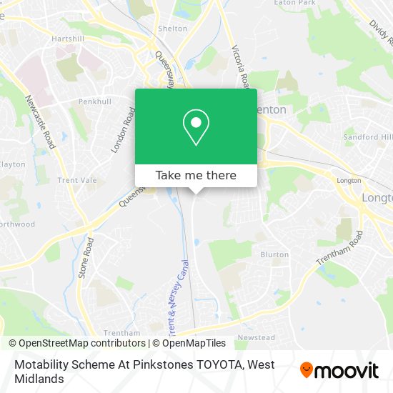 Motability Scheme At Pinkstones TOYOTA map