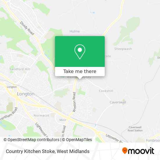 Country Kitchen Stoke map
