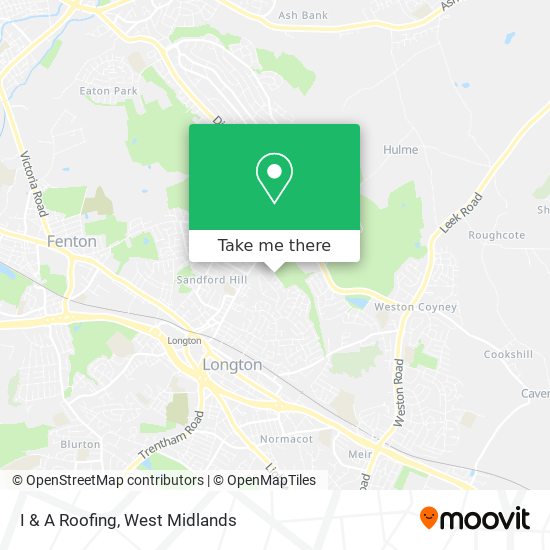 I & A Roofing map