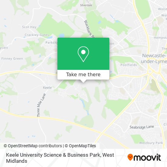 Keele University Science & Business Park map