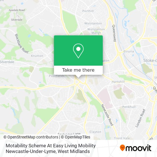 Motability Scheme At Easy Living Mobility Newcastle-Under-Lyme map