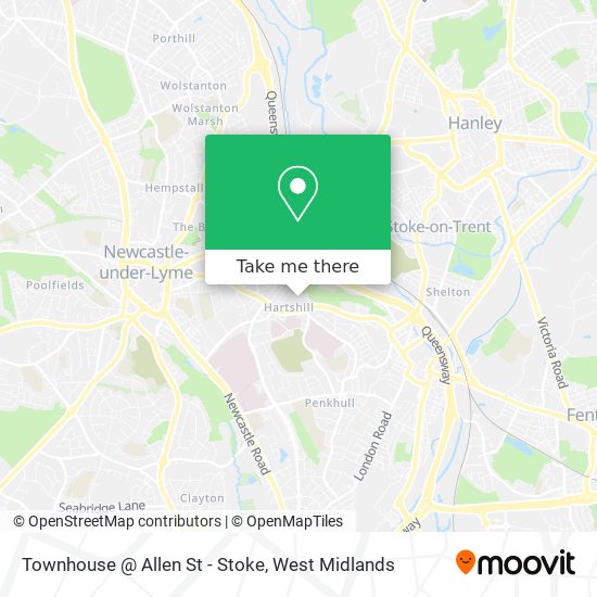 Townhouse @ Allen St - Stoke map