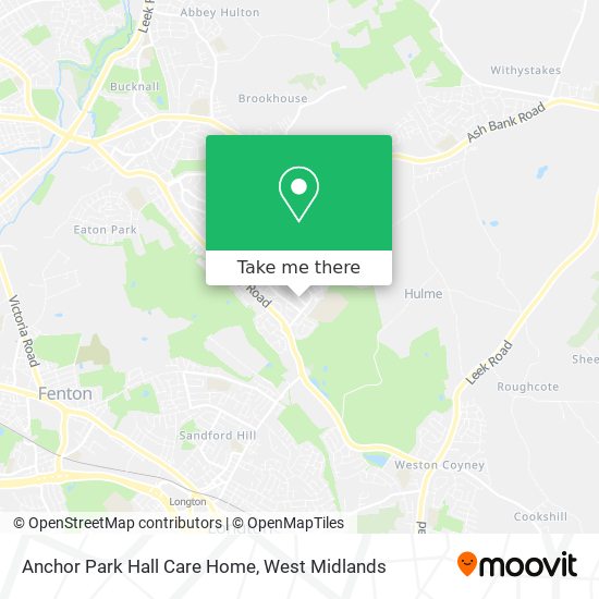 Anchor Park Hall Care Home map