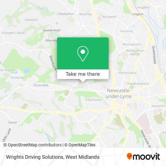 Wrights Driving Solutions map