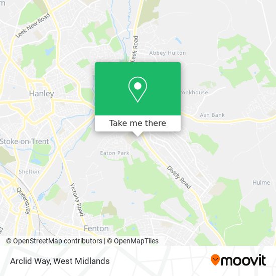 Arclid Way map