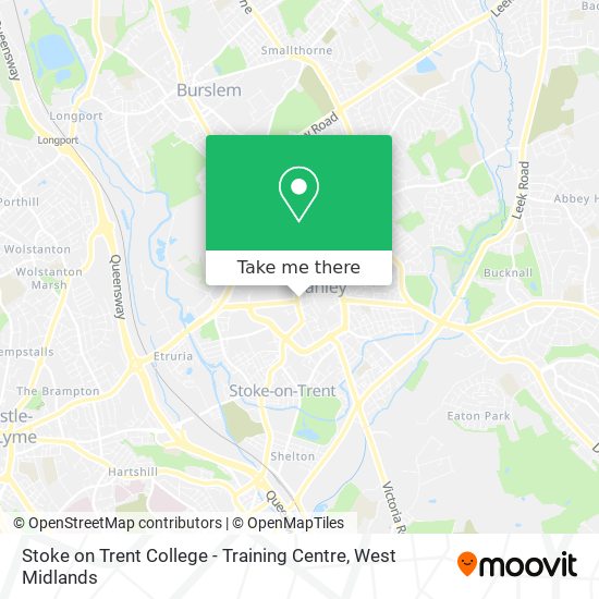 Stoke on Trent College - Training Centre map