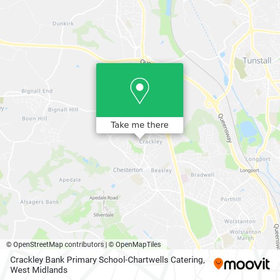 Crackley Bank Primary School-Chartwells Catering map