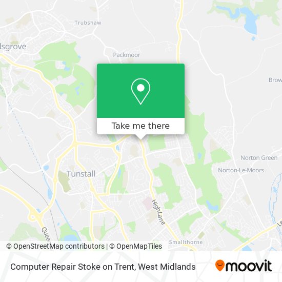 Computer Repair Stoke on Trent map