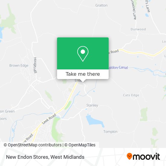 New Endon Stores map