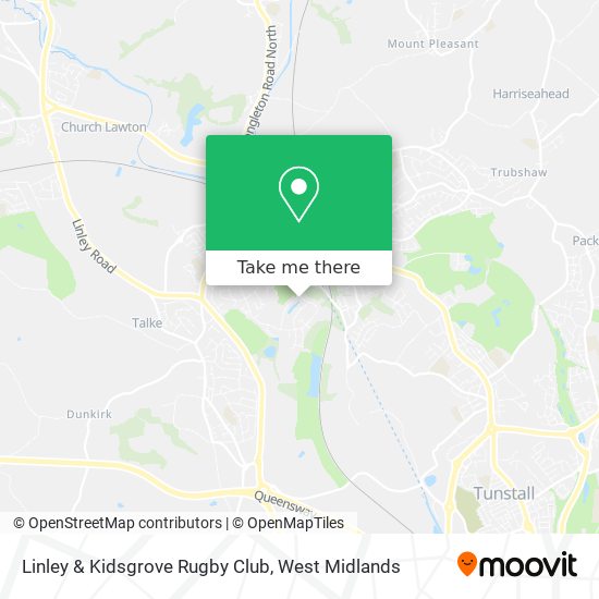 Linley & Kidsgrove Rugby Club map