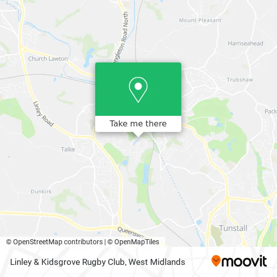 Linley & Kidsgrove Rugby Club map