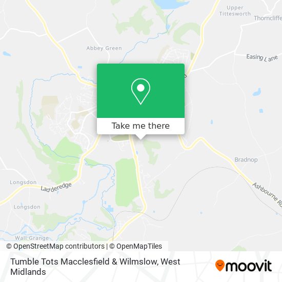 Tumble Tots Macclesfield & Wilmslow map