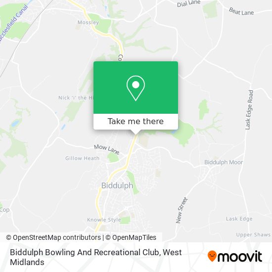 Biddulph Bowling And Recreational Club map