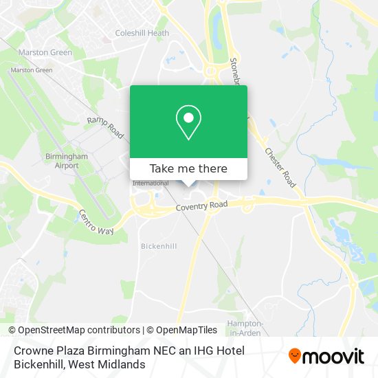 Crowne Plaza Birmingham NEC an IHG Hotel Bickenhill map