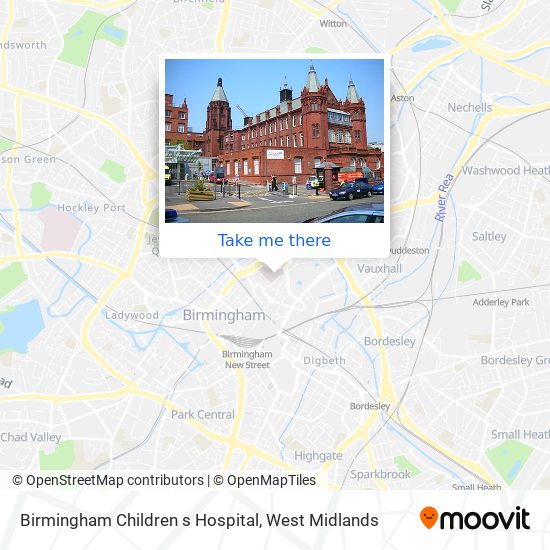Birmingham Children s Hospital map