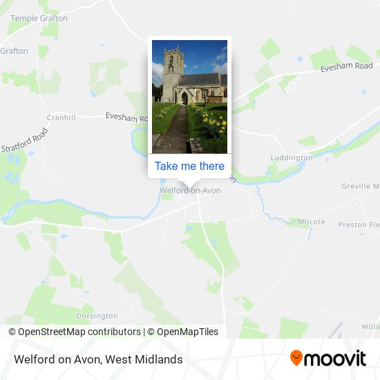 Welford on Avon map