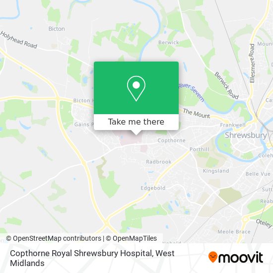 Copthorne Royal Shrewsbury Hospital map