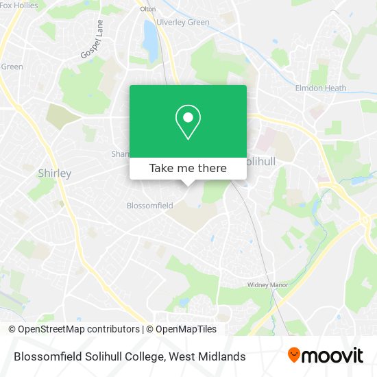 Blossomfield Solihull College map