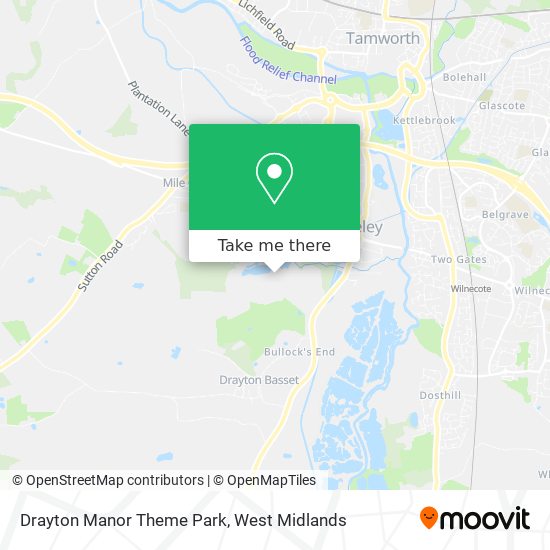 Drayton Manor Theme Park map