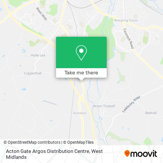 Acton Gate Argos Distribution Centre map
