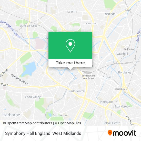 Symphony Hall England map